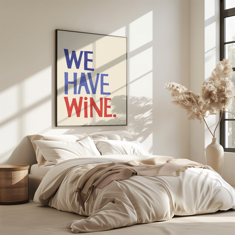 Typografietext „Wir haben Wein“ | Poster