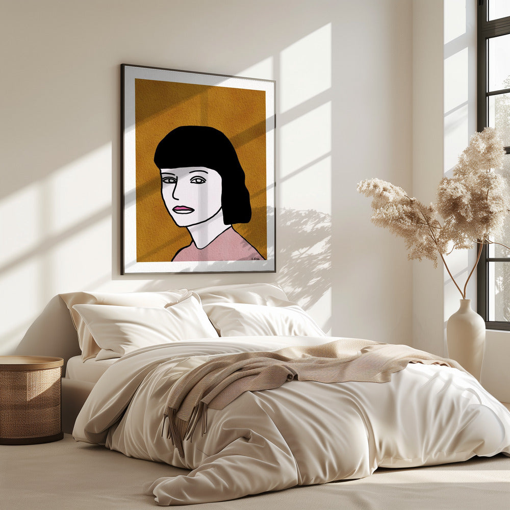 Dame schaut | Poster