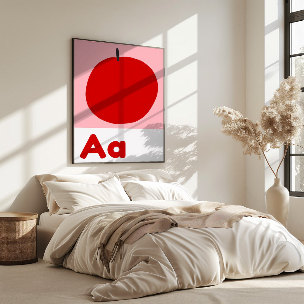 Rotes Apfelalphabet | Poster