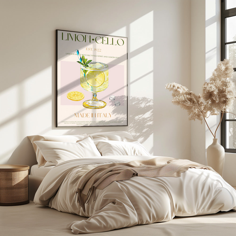 Illustration eines Limoncello-Getränks | Poster