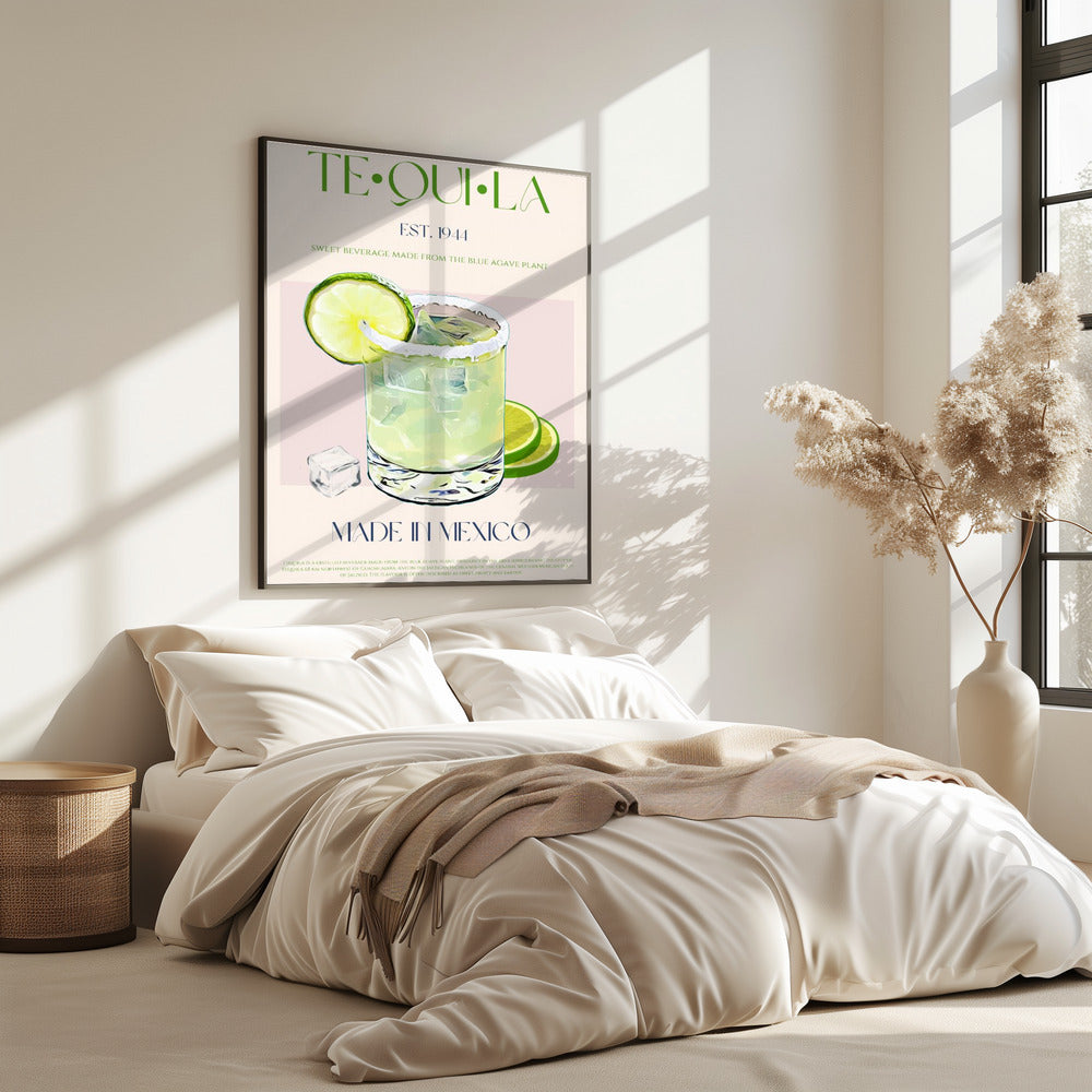 Tequila-Getränk mit Limette und Eis | Poster