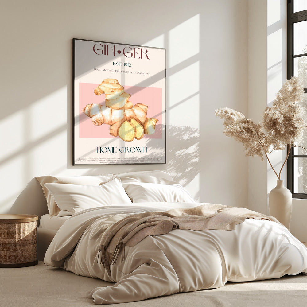 Aquarellillustration von Ingwer | Poster