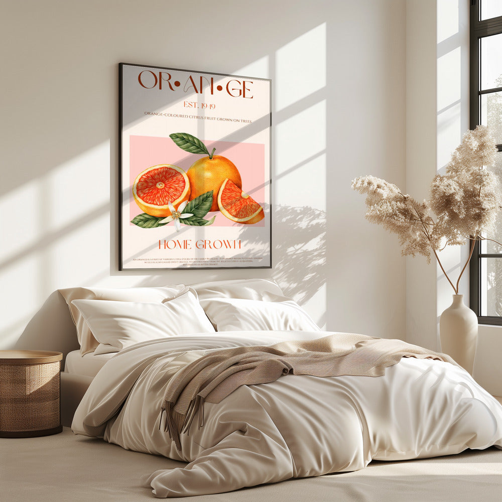 Vintage-Thema mit leuchtenden Orangen | Poster