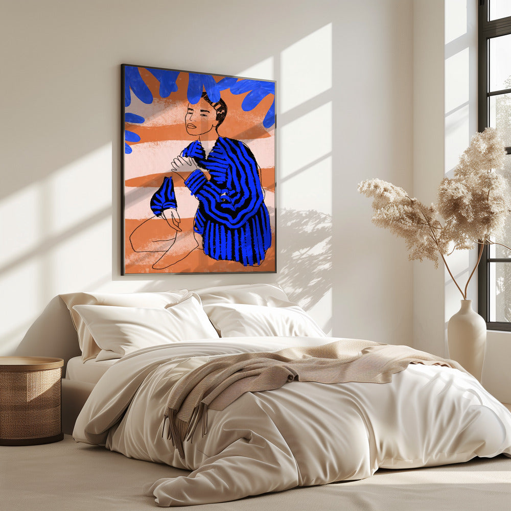 Blau gestreifte Träume | Poster