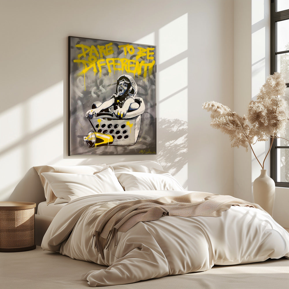 Kind im Wäschekorb | Poster