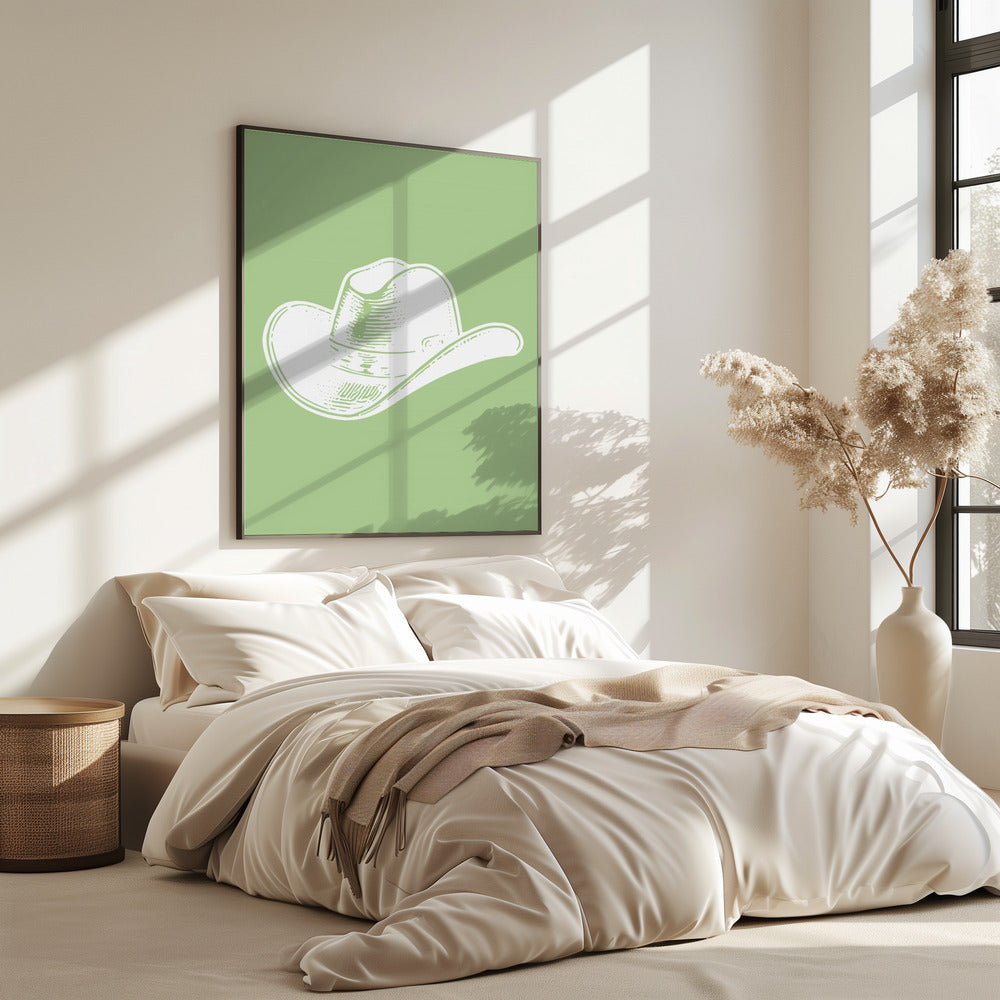 Salbeigrüner Cowboyhut | Poster