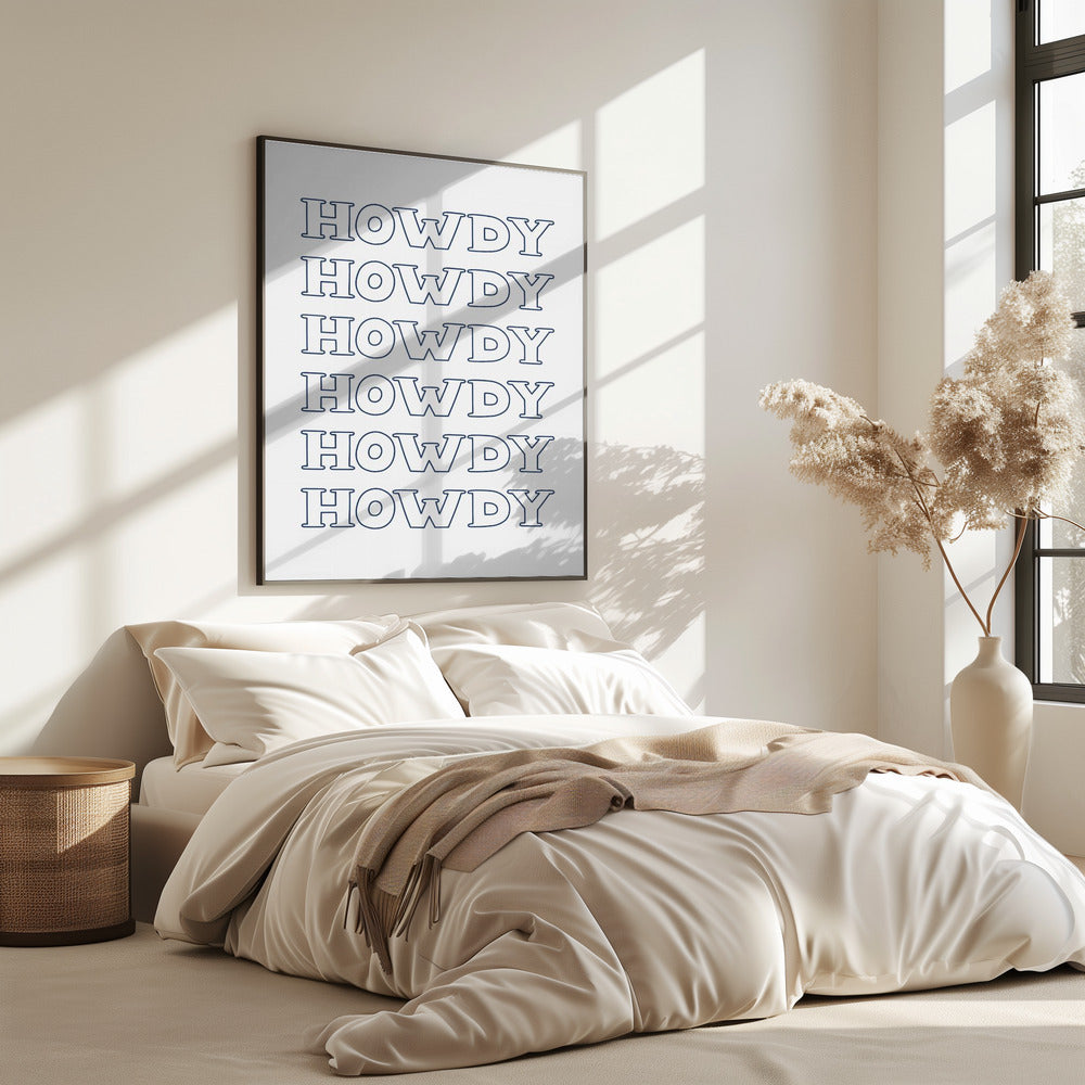 Marineblaues Howdy | Poster