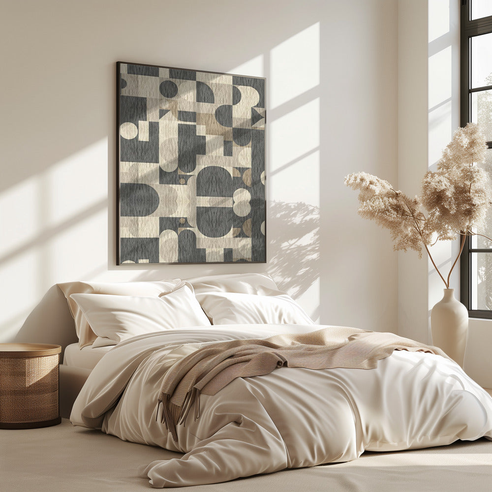 Geometrisches Muster mit verschiedenen Formen | Poster
