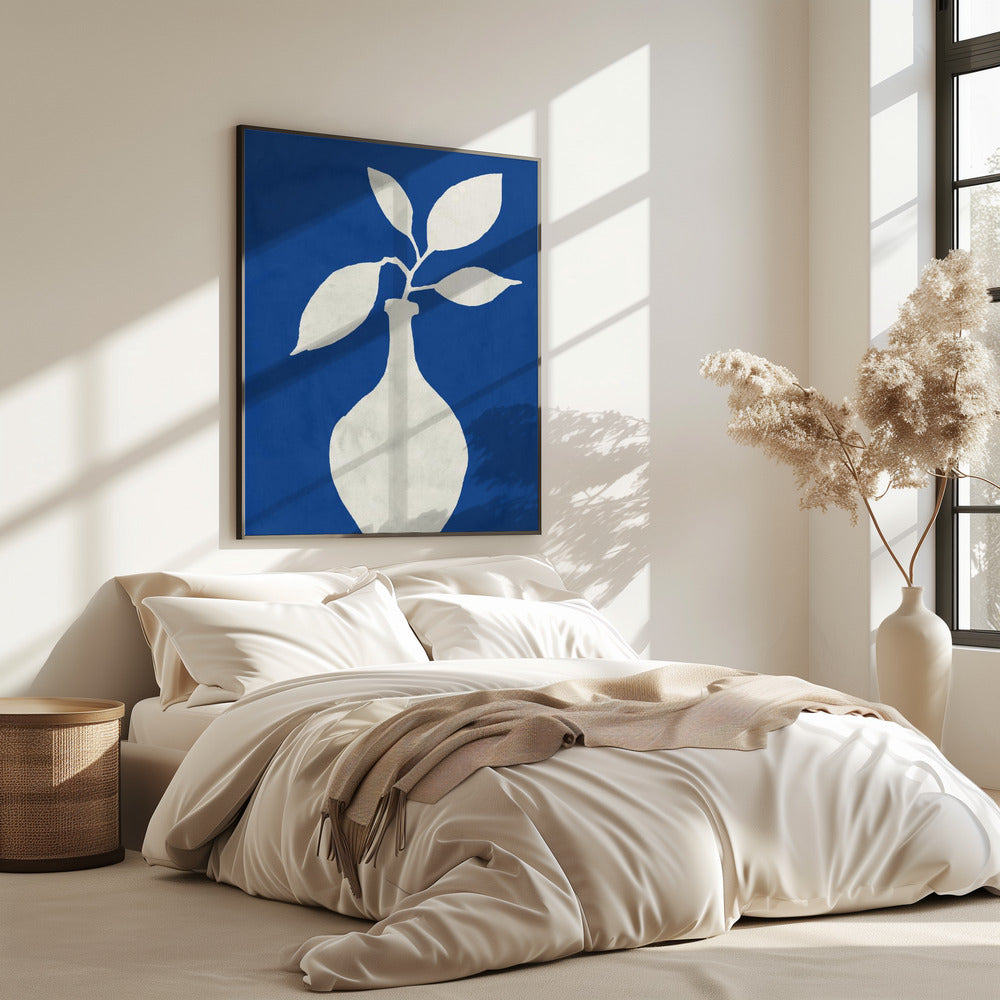 Weiße Vase Silhouette | Poster