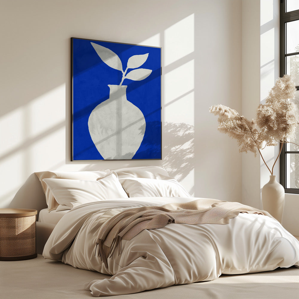 Weiße Vase Silhouette | Poster