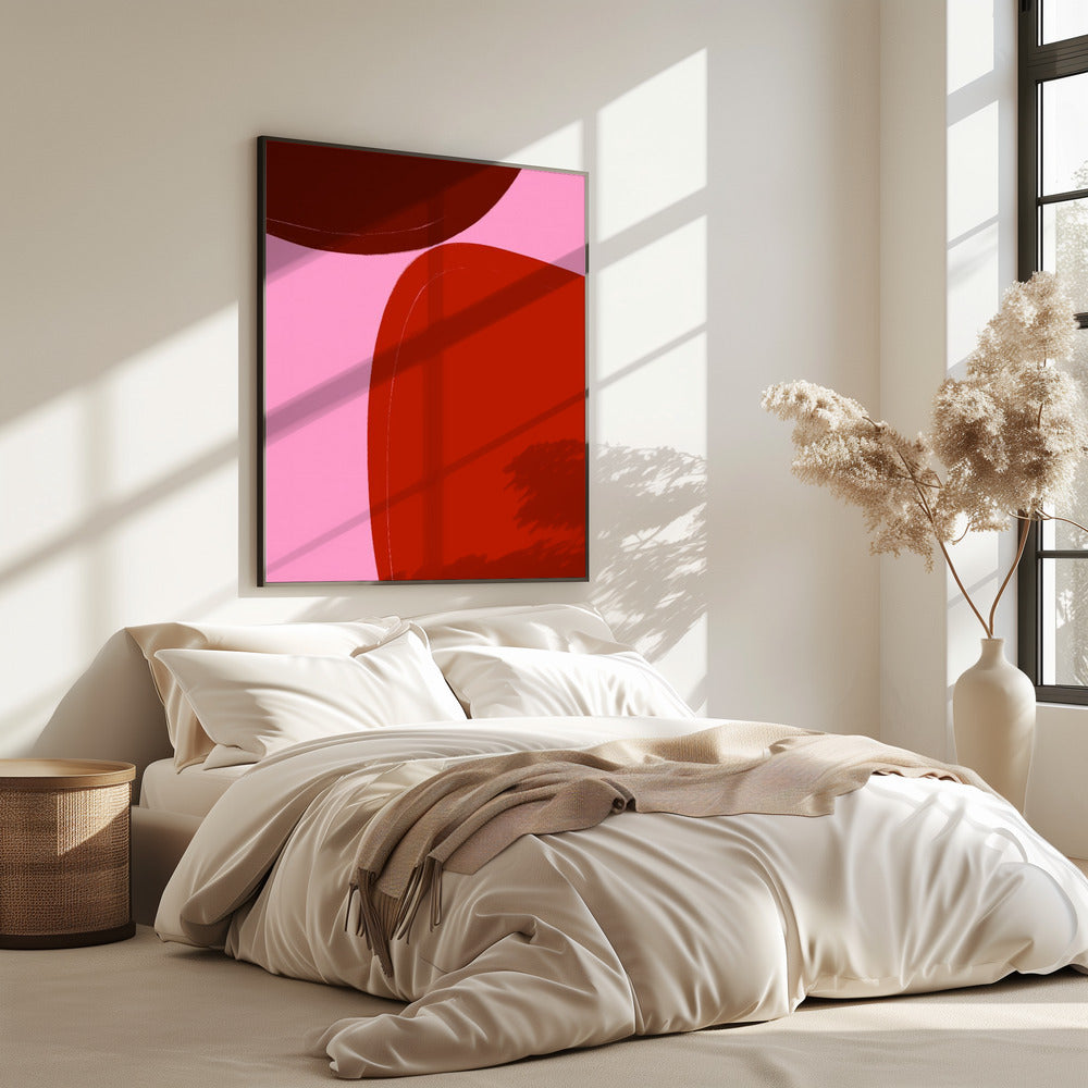Geschwungene rote Formen | Poster