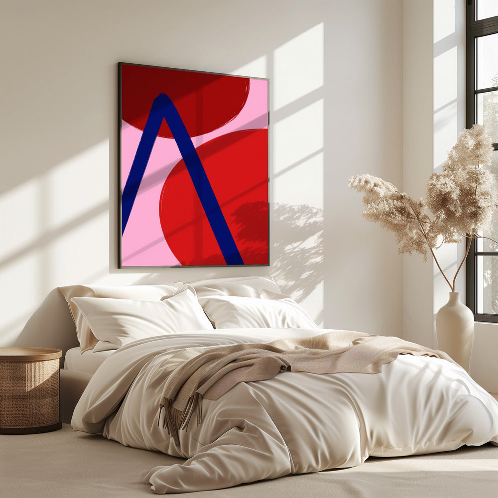 Purpurrote Geometrie | Poster