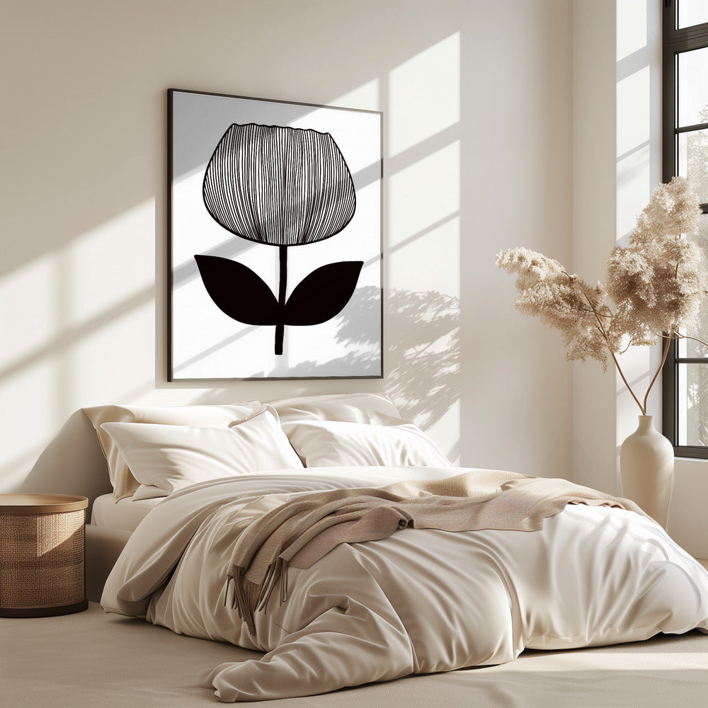 Monochrome Blüte | Poster