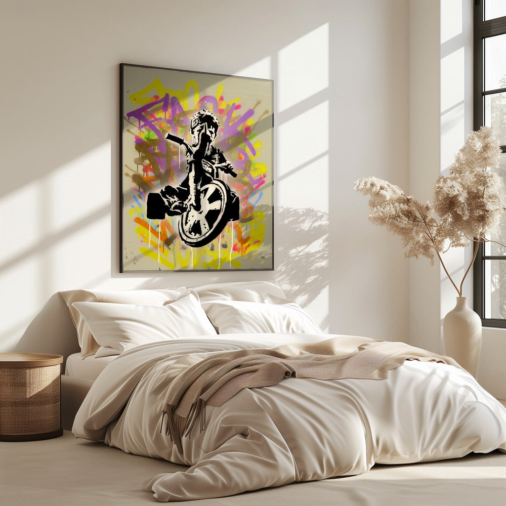 Kind auf einem Dreirad | Poster