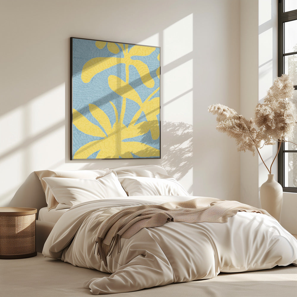 Goldene Blütenblätter blühen | Poster