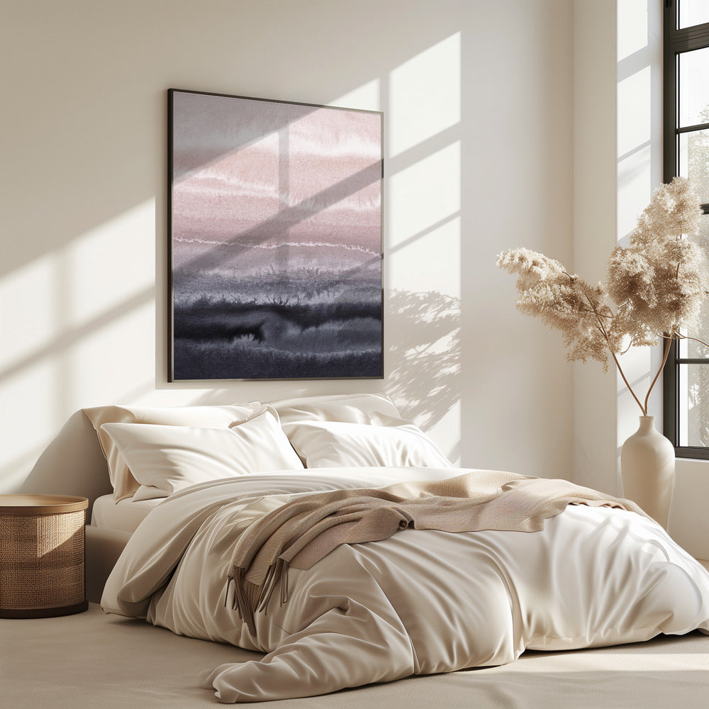 Innerhalb der Gezeiten Schwarzer Sandstrand | Poster