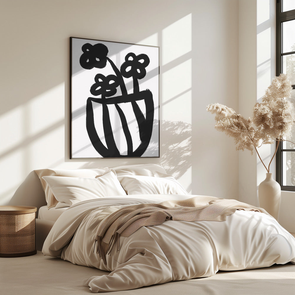 Bold Blossoms in Vase | Poster