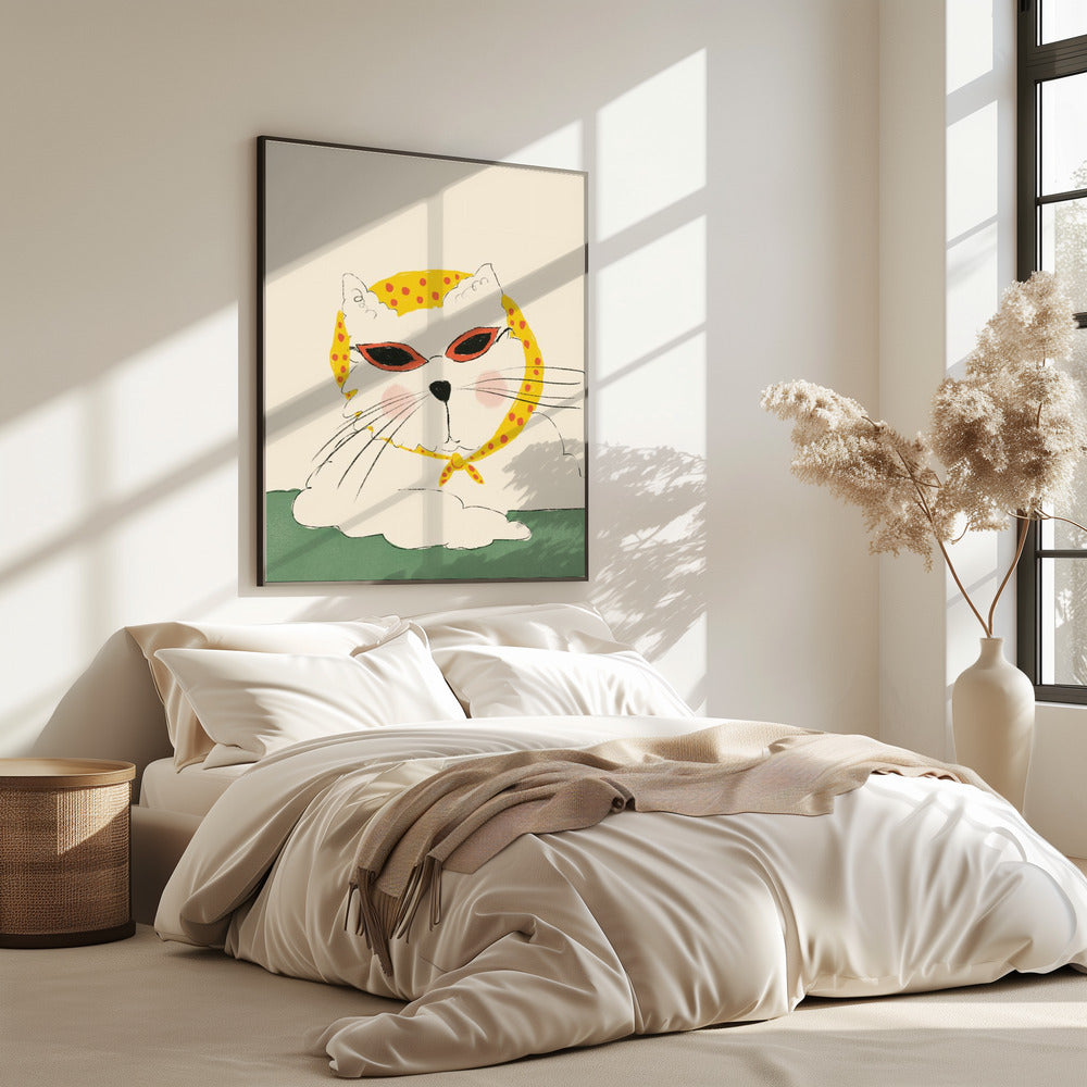 Schicke Katzenpose | Poster