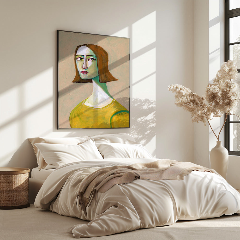 Brünette Dame mit dem Look | Poster