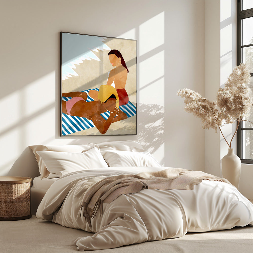 Minimalistische Strandszene | Poster