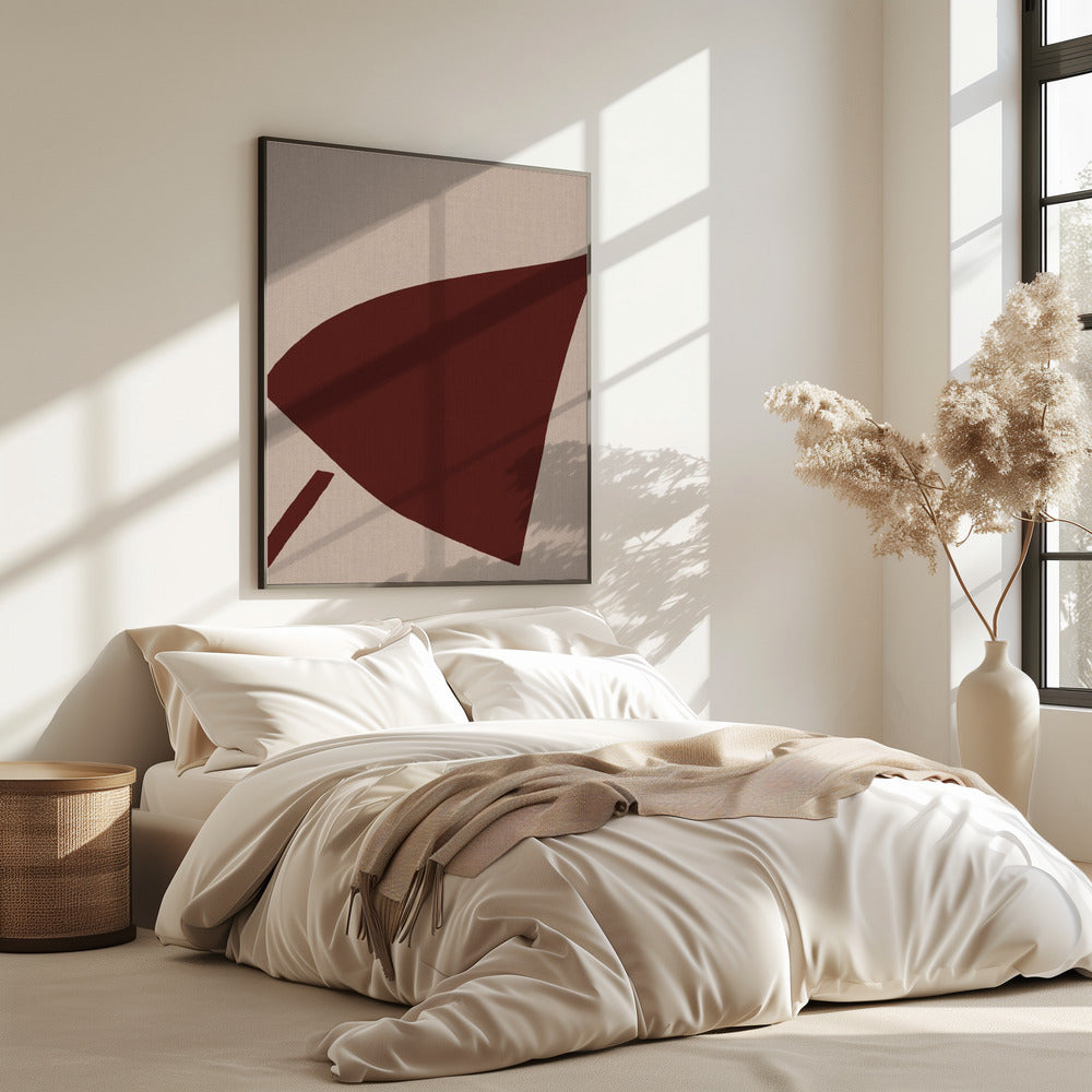 Rote geometrische Komposition | Poster