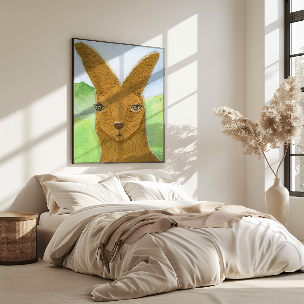 Kangaroo Wallaby Face Nursery Room | Poster