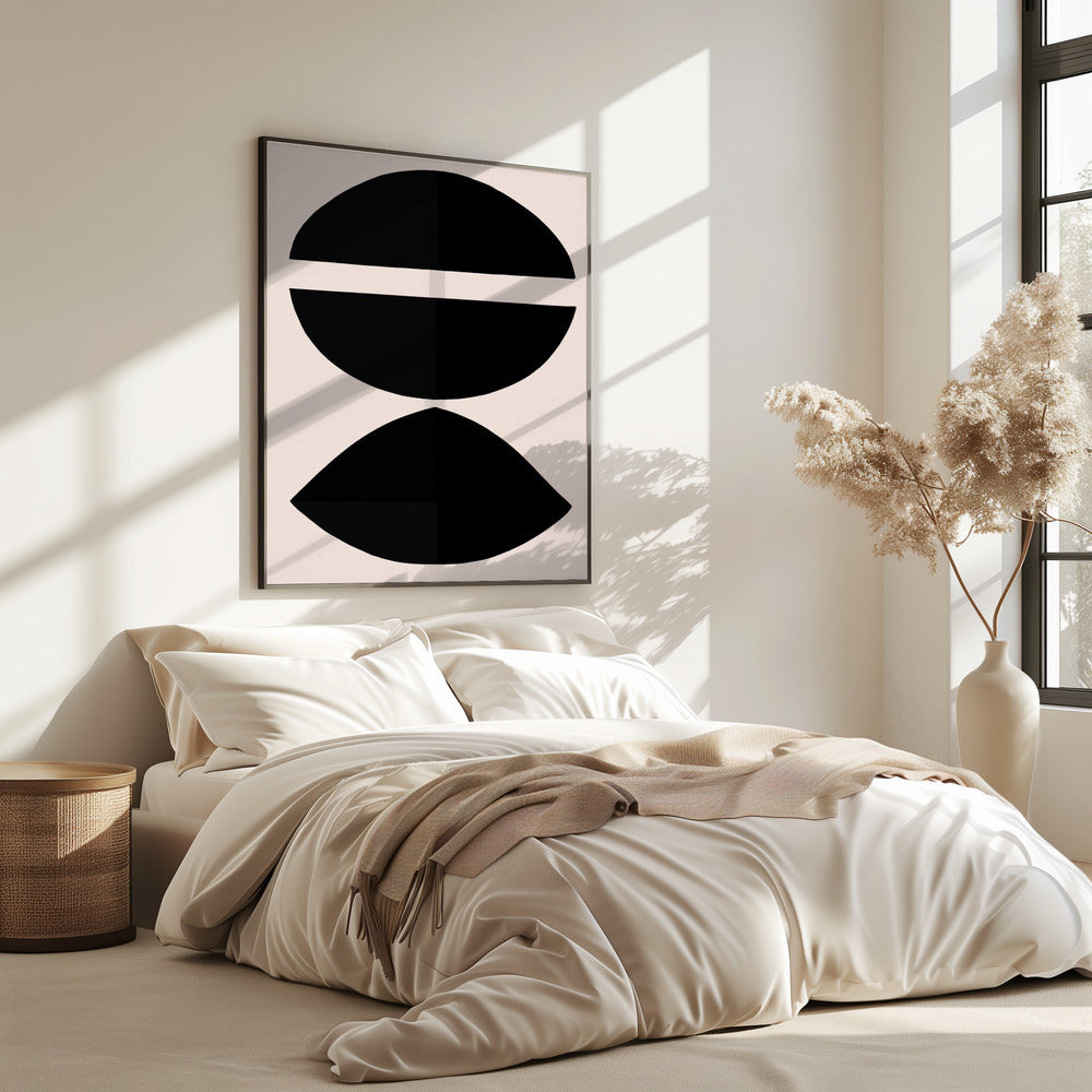 Schwarze geometrische Formen | Poster