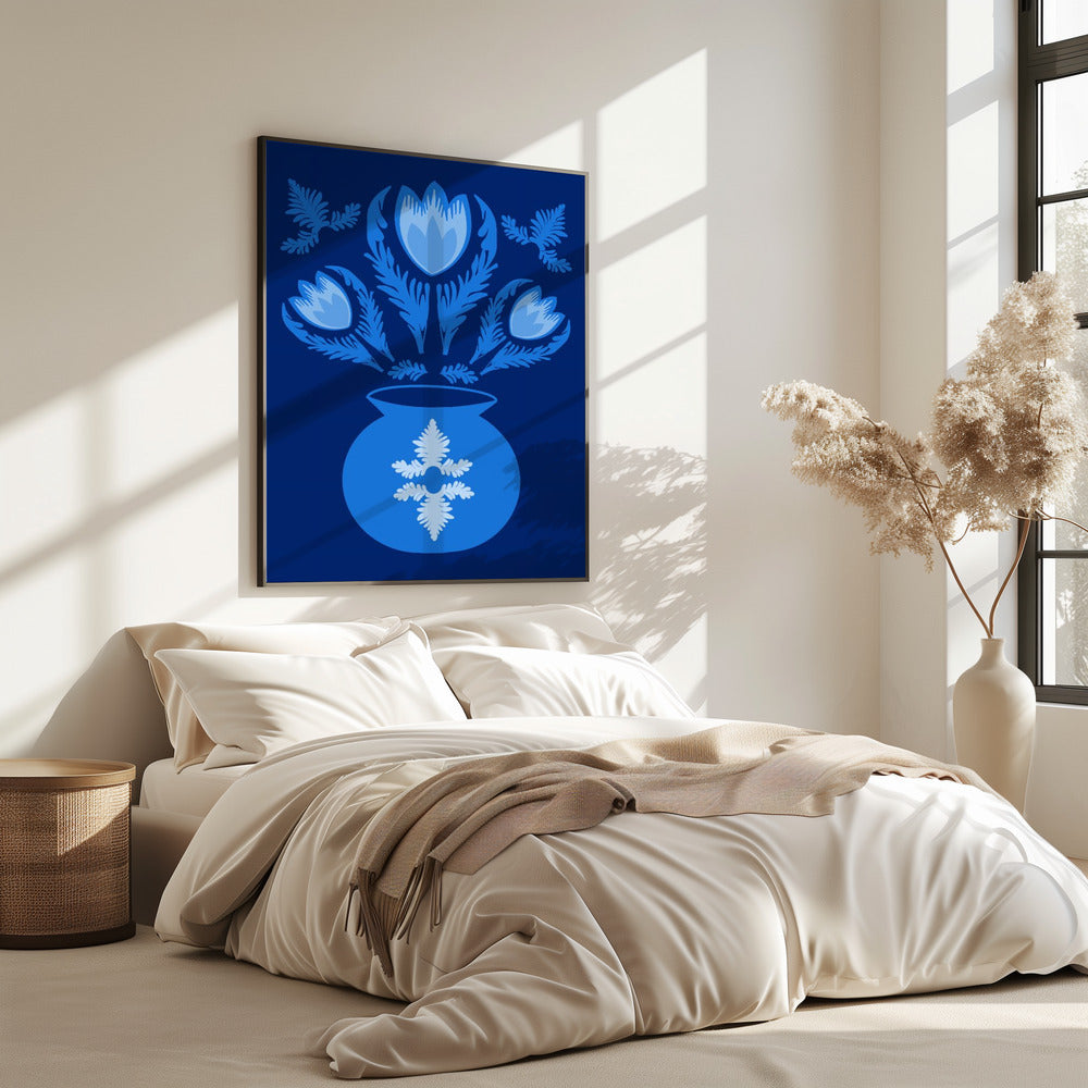 Leuchtende blaue Tulpen | Poster