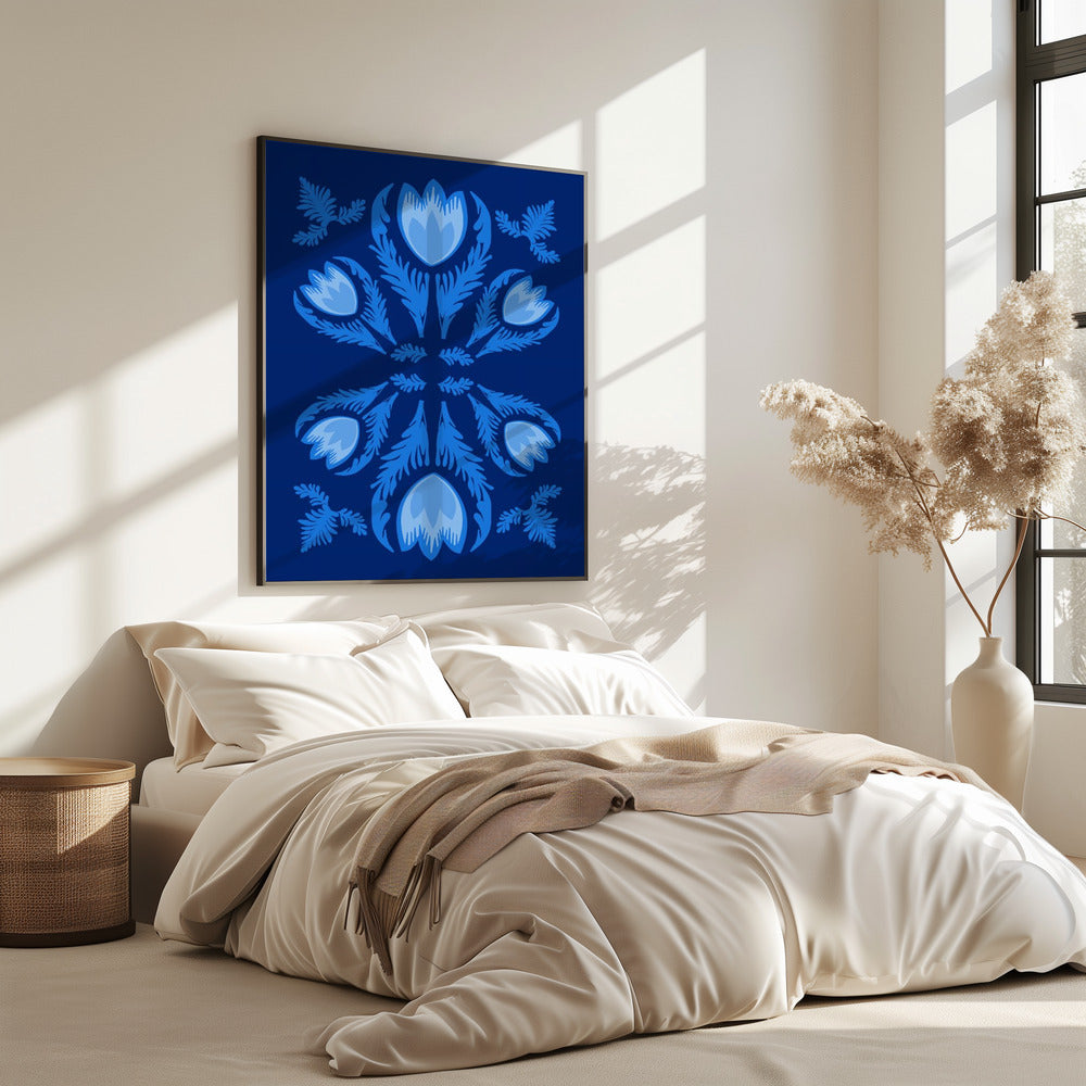 Grafische Blumen, leuchtende Tulpen | Poster