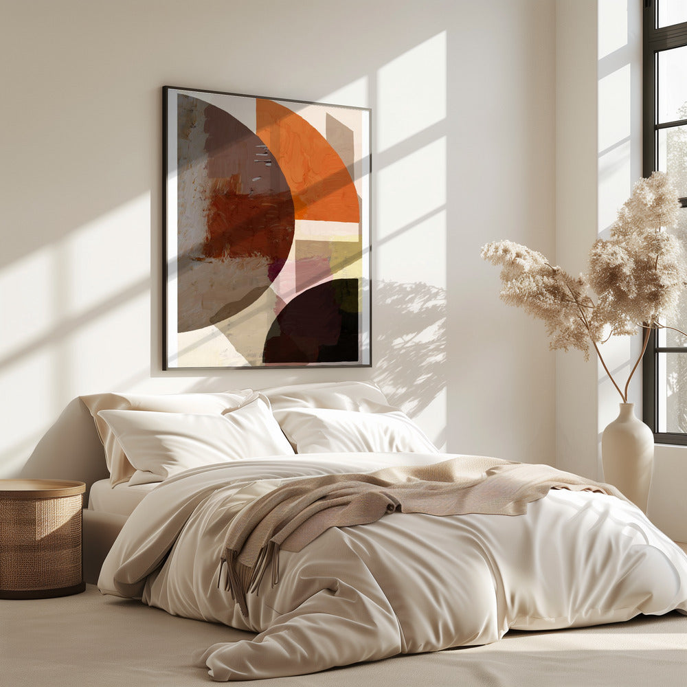 Kräftige geometrische Formen und erdige Töne | Poster