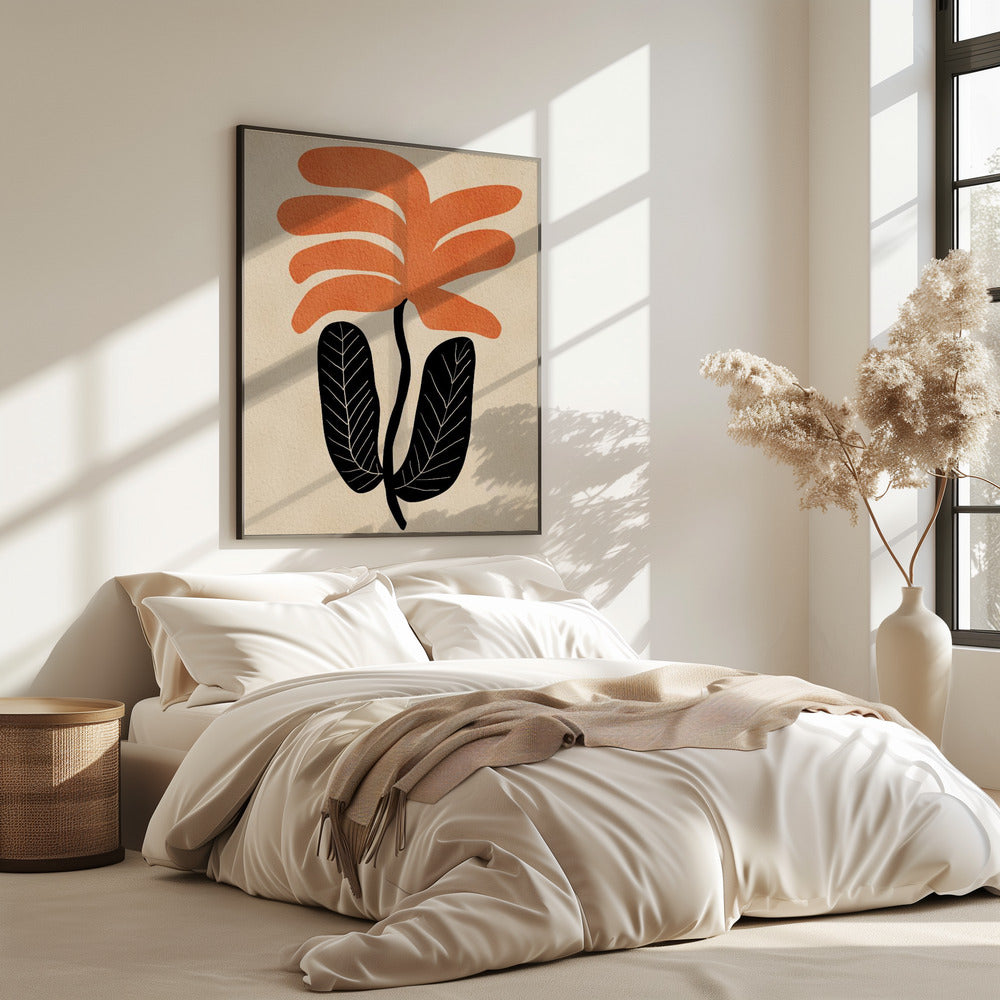 Orange floral flower | Poster