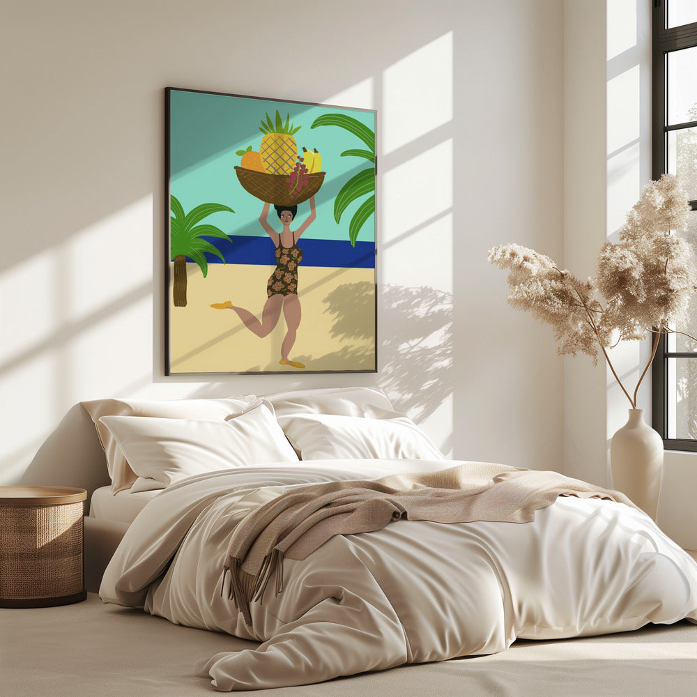 Tropische Früchte am Strand | Poster