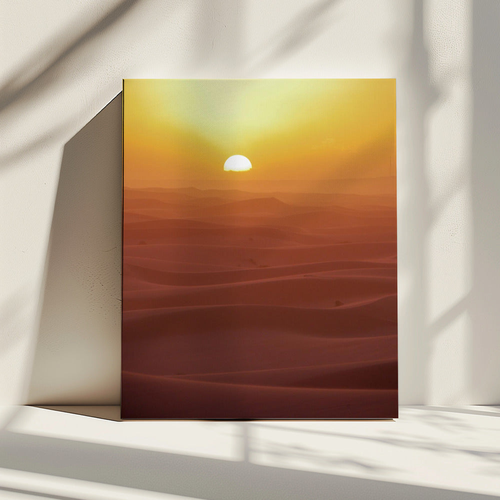Sonnenuntergang über Dünen | Leinwand