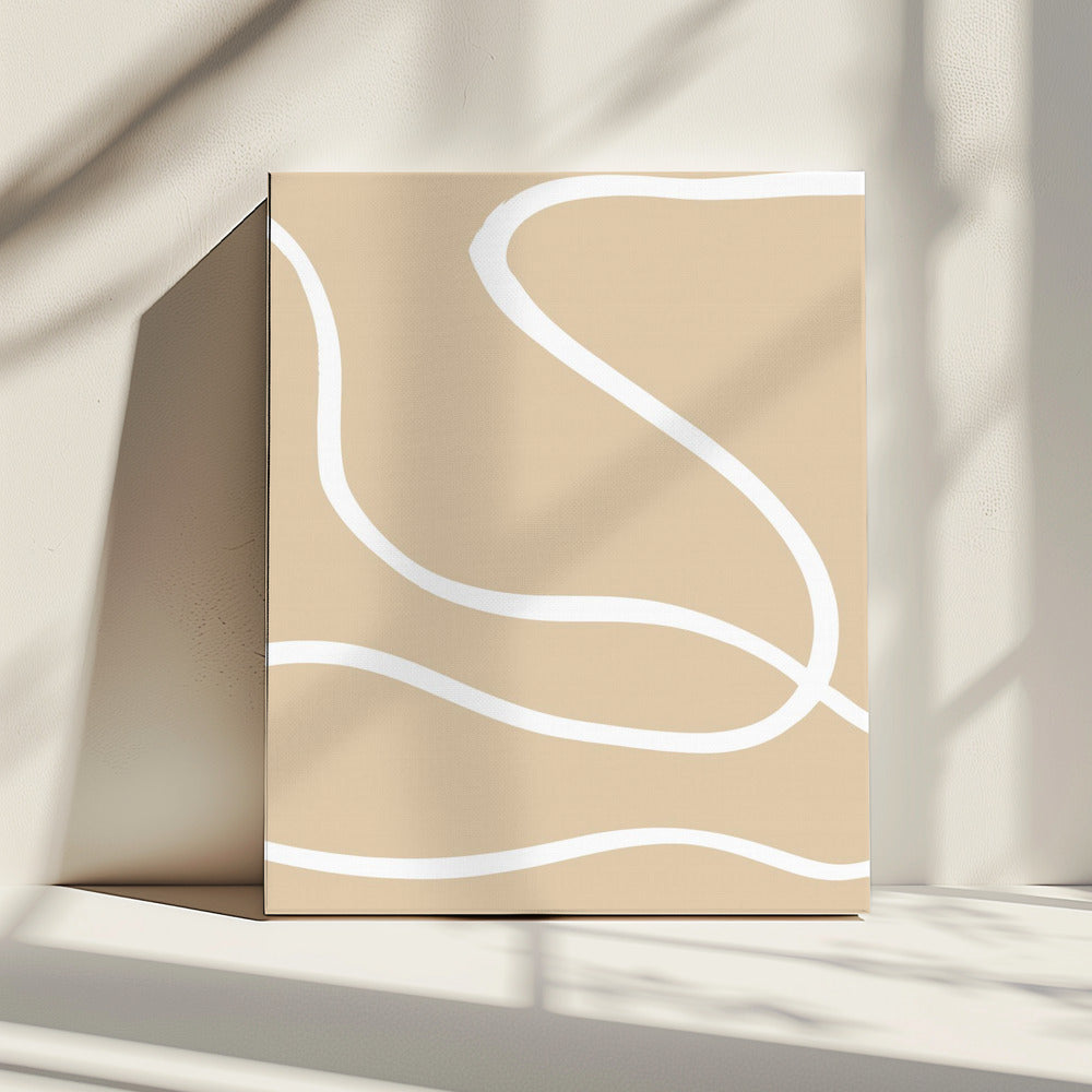 Beige Linien 01 | Leinwand