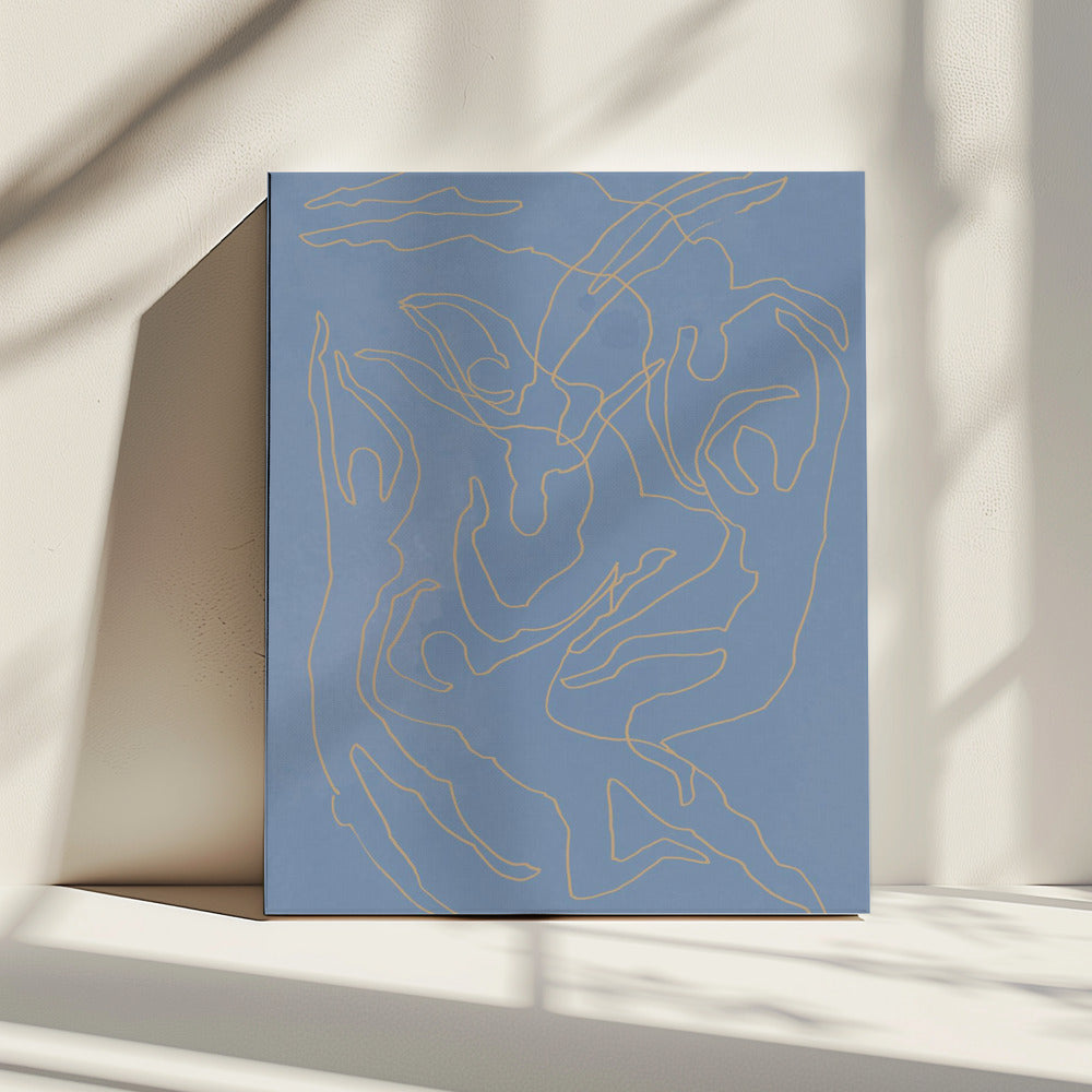Blaue Schwimmer | Leinwand