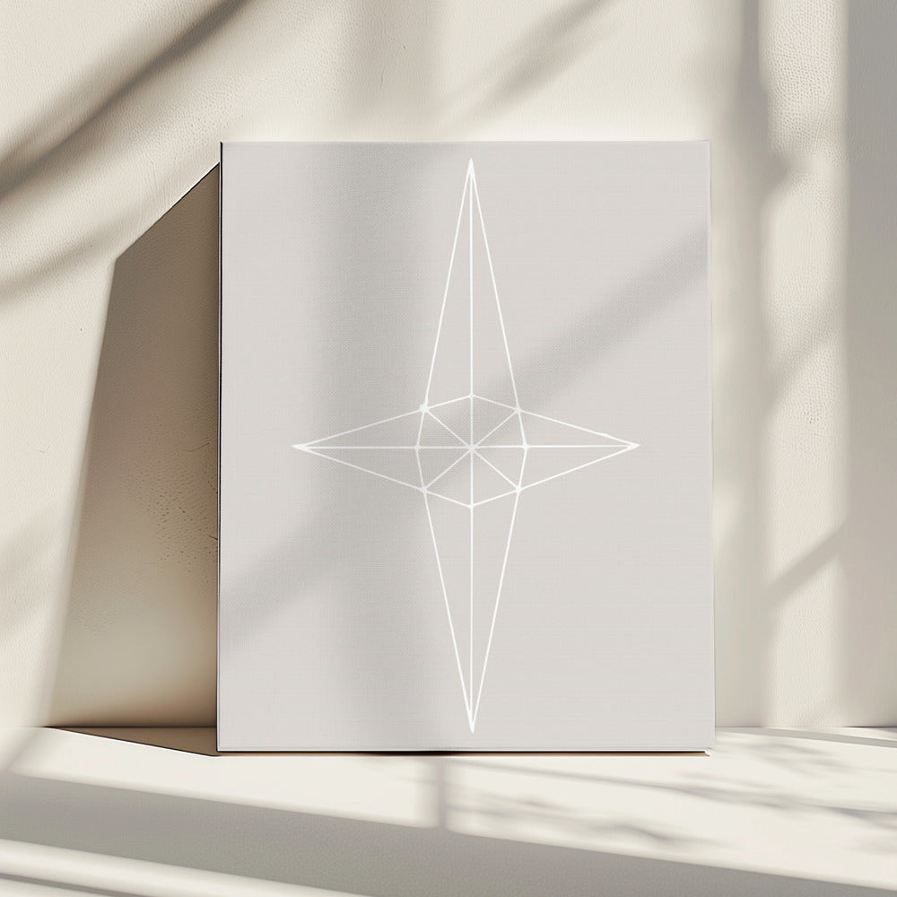 Grid Star Grey | Canvas