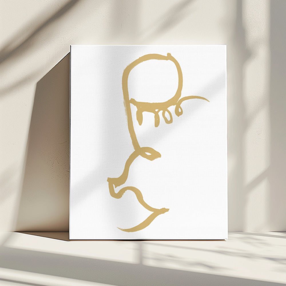 Halbes Gesicht Gold | Leinwand