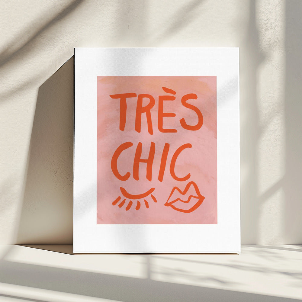 Très Chic rosa Rahmen | Leinwand