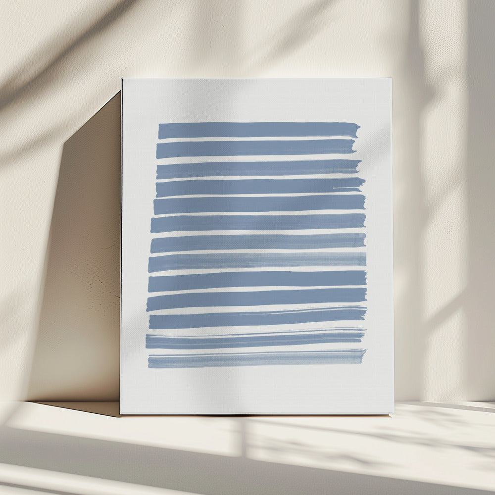 Blaue Striche | Leinwand