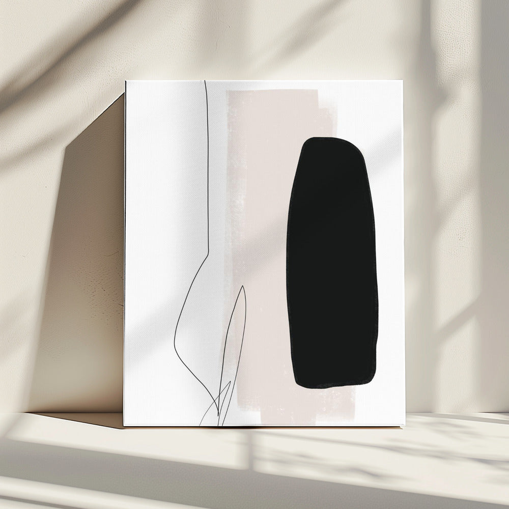 Schwarze und graue Formen | Leinwand