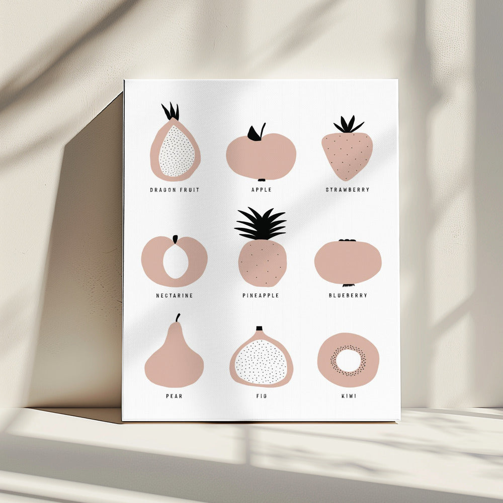 Minimalistisches Obstgitter | Leinwand