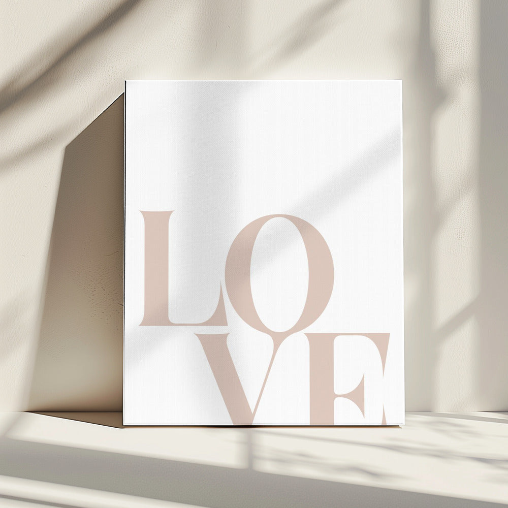 Minimalistische Liebestypografie | Leinwand