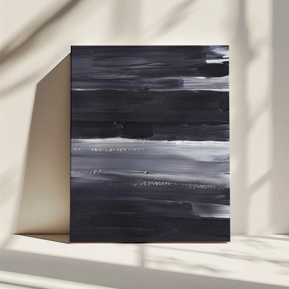 Ausdrucksstarke monochrome Striche | Leinwand
