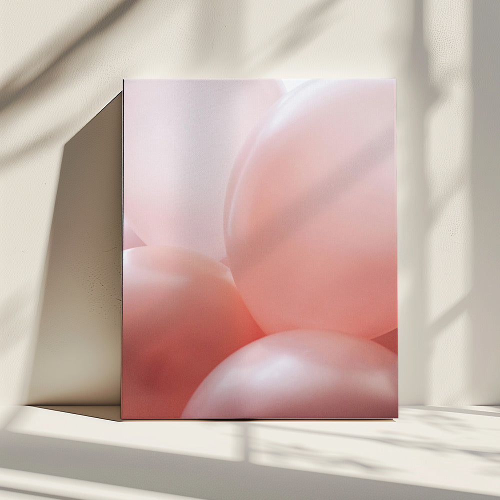 Zartrosa Luftballons | Leinwand