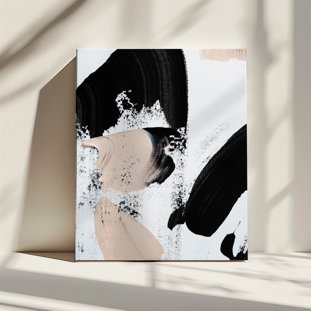 Schwarz und Nude | Leinwand