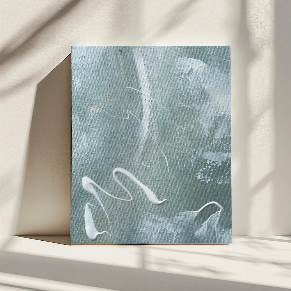Grünes und weißes Acryl | Leinwand