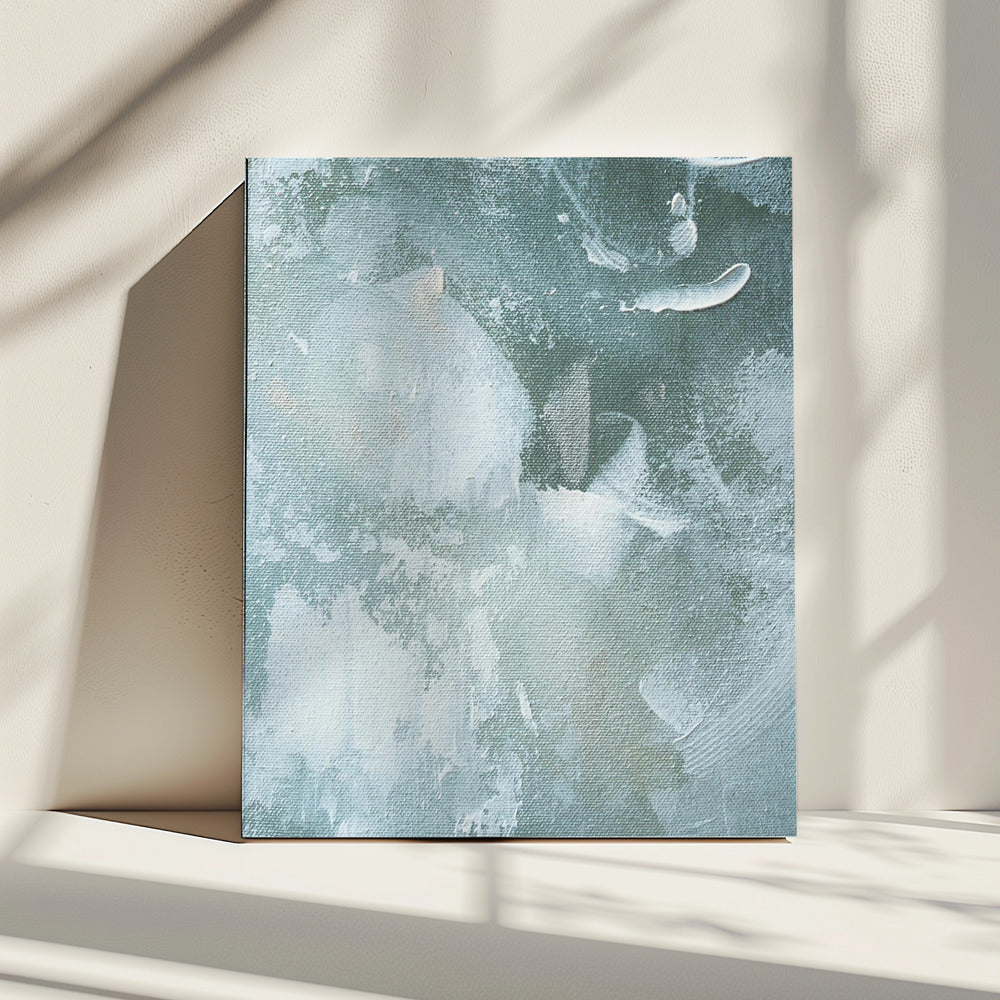 Grünes und weißes Acryl | Leinwand
