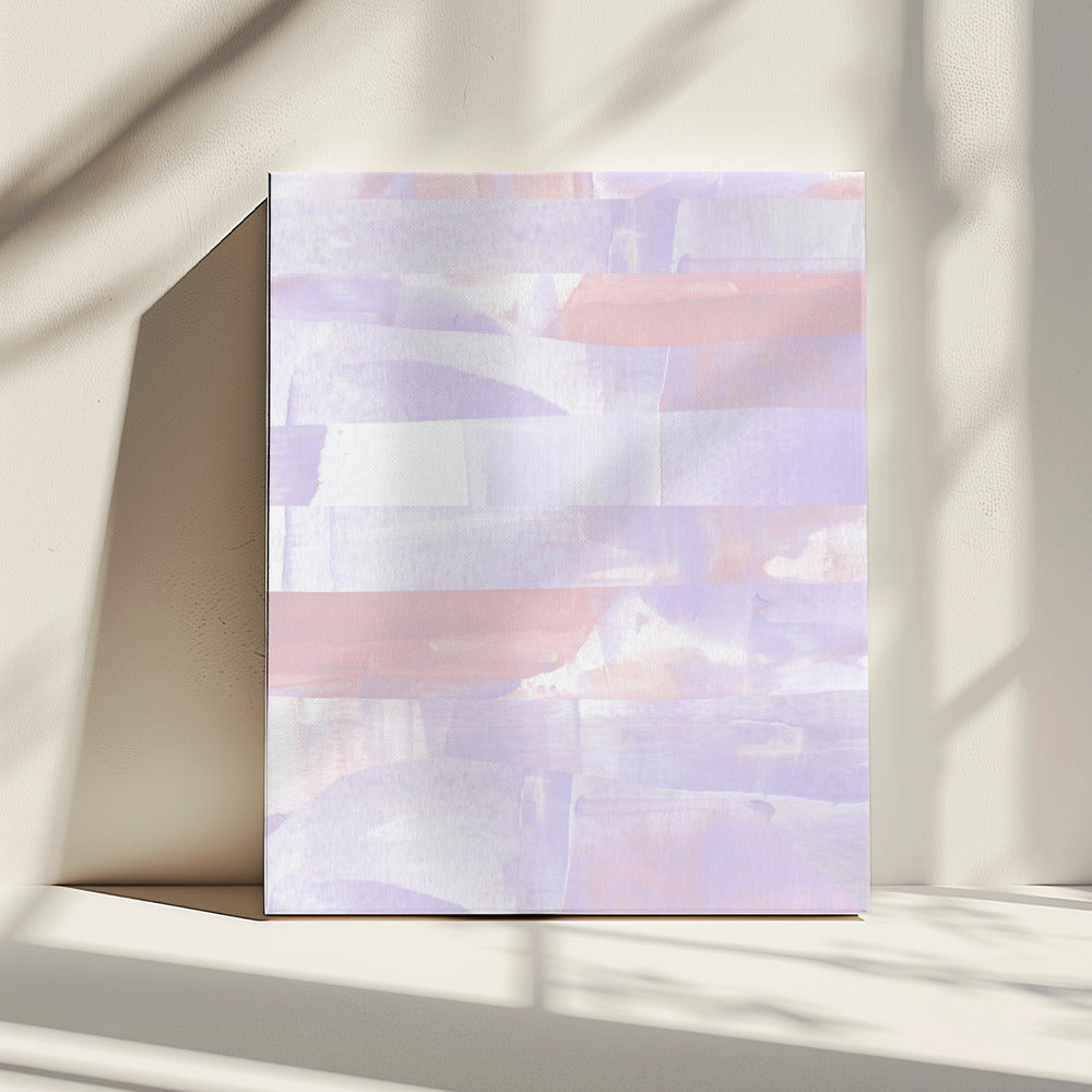 Pastelltöne von Lavendel und Pfirsich | Leinwand