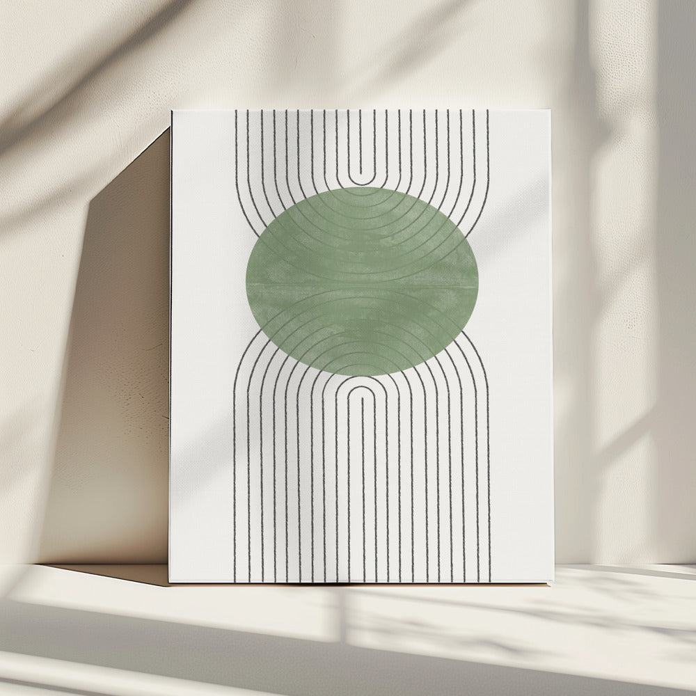 Grüner Harmoniefluss | Leinwand