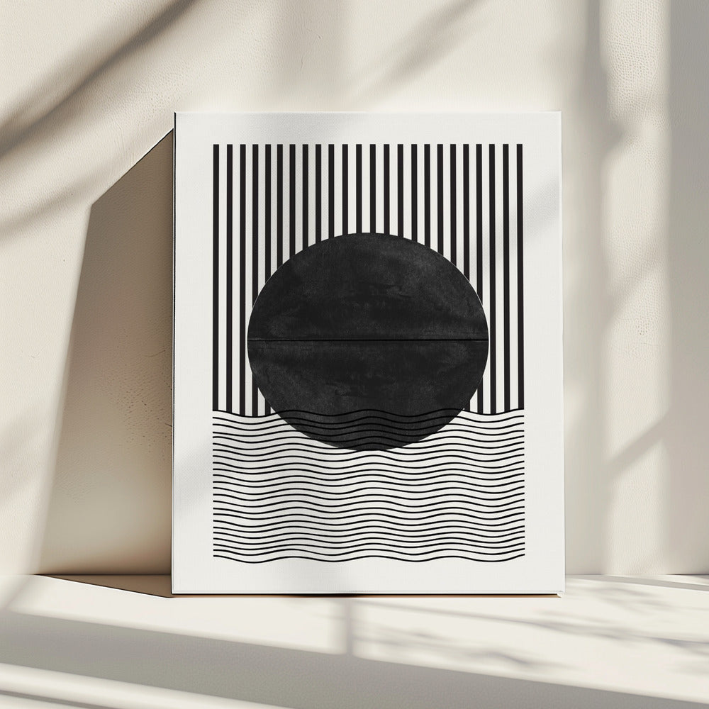 Monochrome Sonnenfinsternis | Leinwand